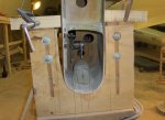 Lower rudder.jpg - <p>Lower rudder repair area. Jig is supporting the tail, and not part of the repair.</p>